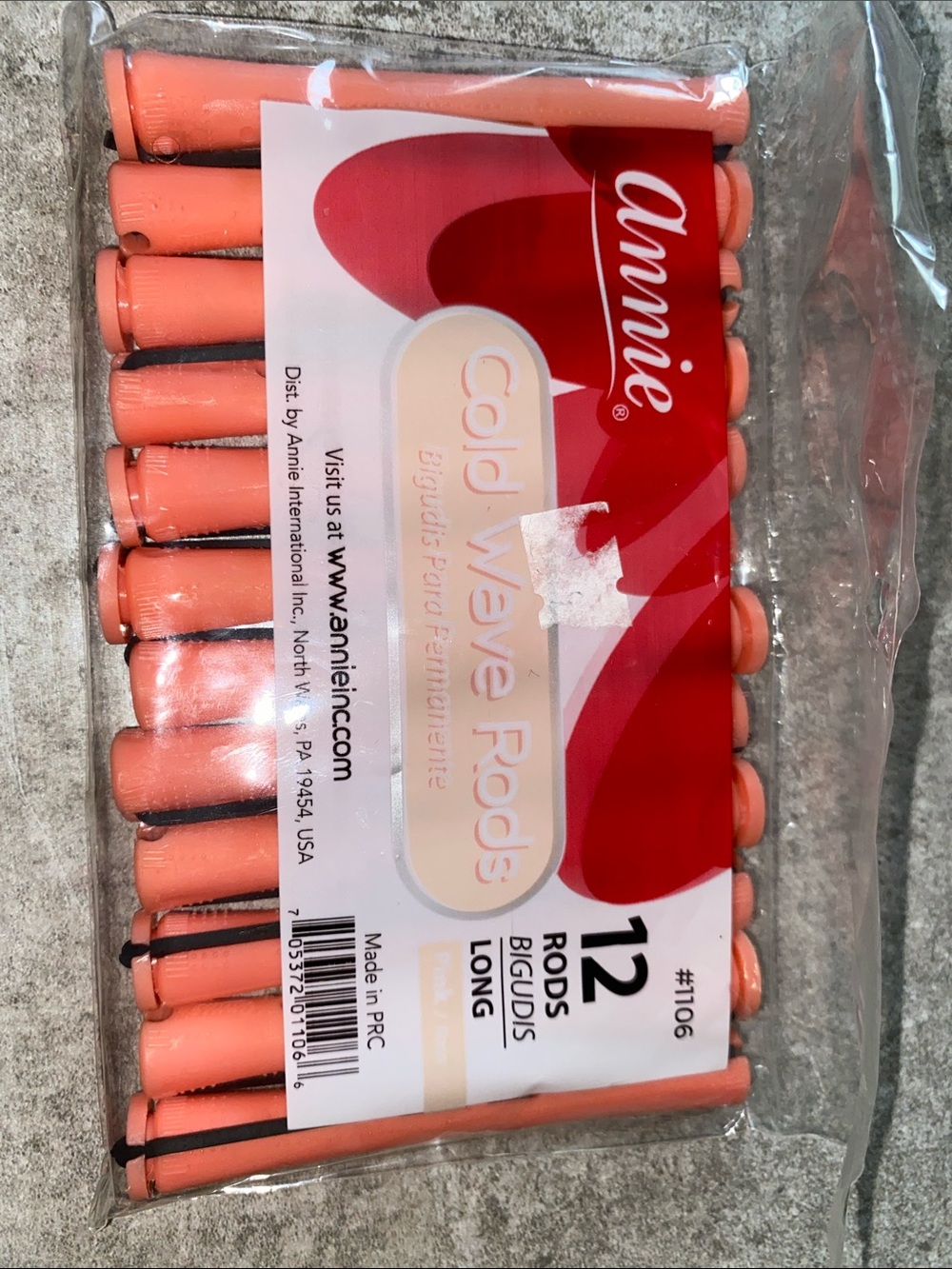 Annie Orange Cold Wave Hair Rods - 12 Pack